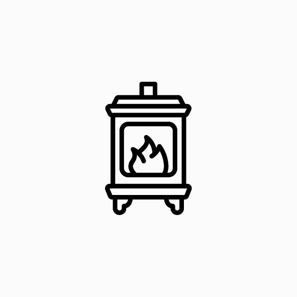 Icon Wood Stove - Les Maisons Escapia